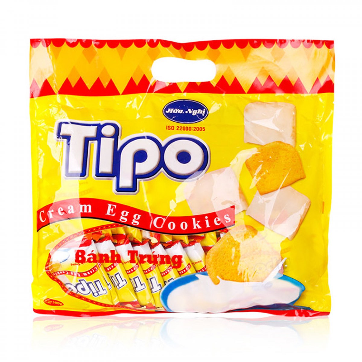 Imported Tipo bread, egg, milk, 300g biscuit, snack, pastry, milk, rich flavor, crispy and delicious