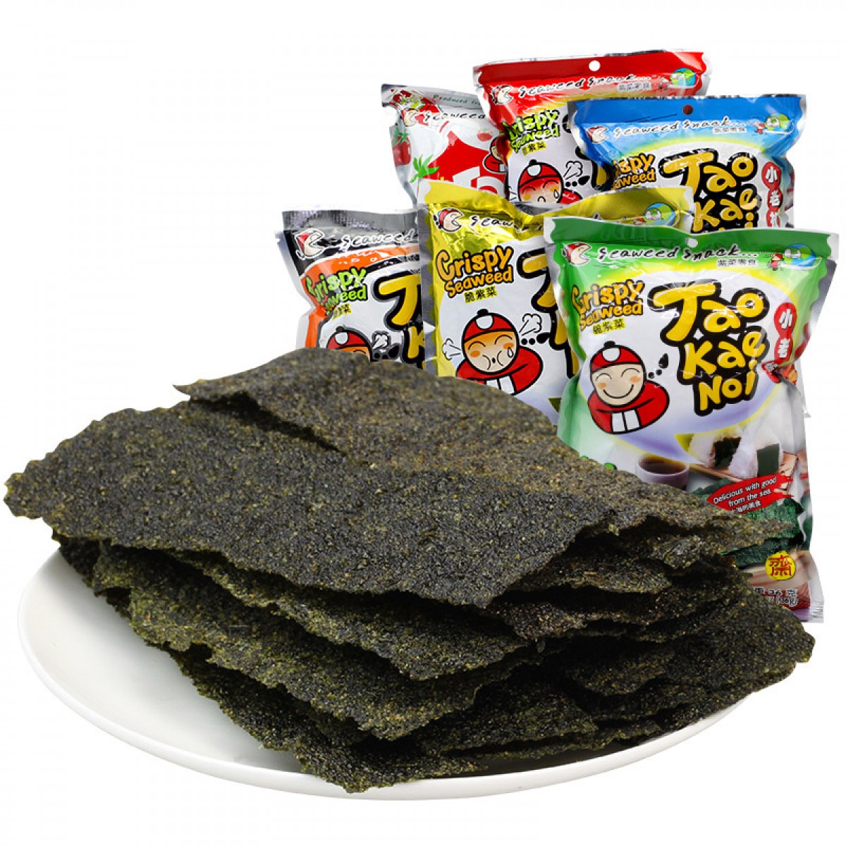 Thailand's imported small boss seaweed slices 32g * 6 packets of instant seaweed, seaweed slices, snacks, fried seaweed 