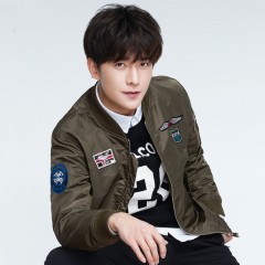 Sunmajacket 2020 Winter suit New Men's Flying Jacket Sticker Embroidered collar Leisure jacket Korean style