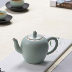 Ruyao teapot slice Ru porcelain small Xishi single pot ceramic kungfu tea set
