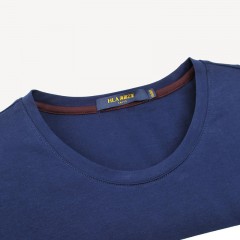 HLA/Hailan Home Colour Long Sleeve T-shirt Spring Hot Sale Round collar Stitching T-shirt Simple Round collar Micro-elas